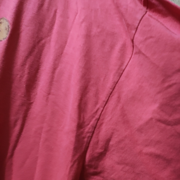 Vintage Jerzees T-shirt Bear Club Women's 2X Made In USA Hot Pink Salmon Clean - Picture 6 of 9